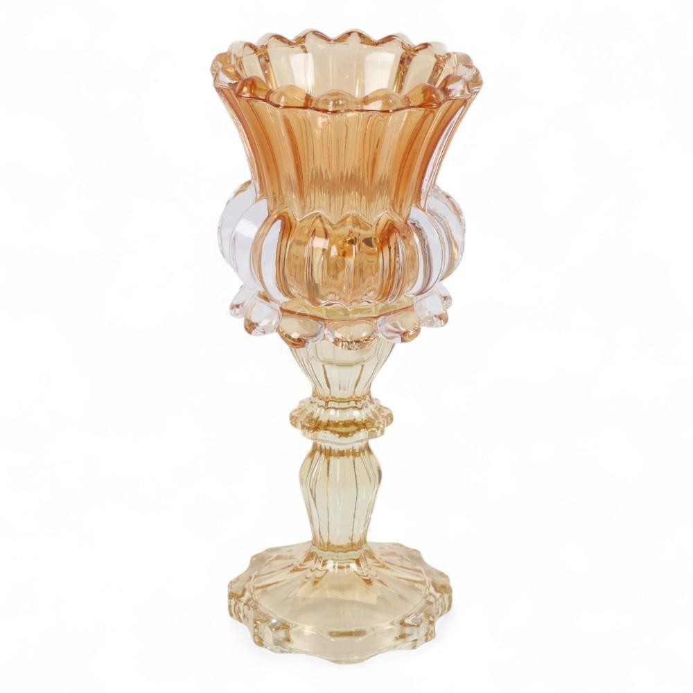 PORTACANDELA VETRO ANNAMARIE ARANCIO H.18.5